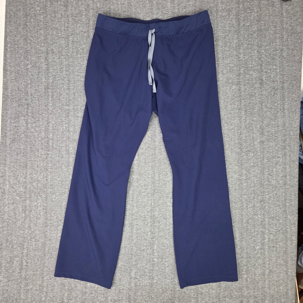 FIGS Livingston Scrub Pants Women XL/T Navy Blue Drawstring High Waist Pockets